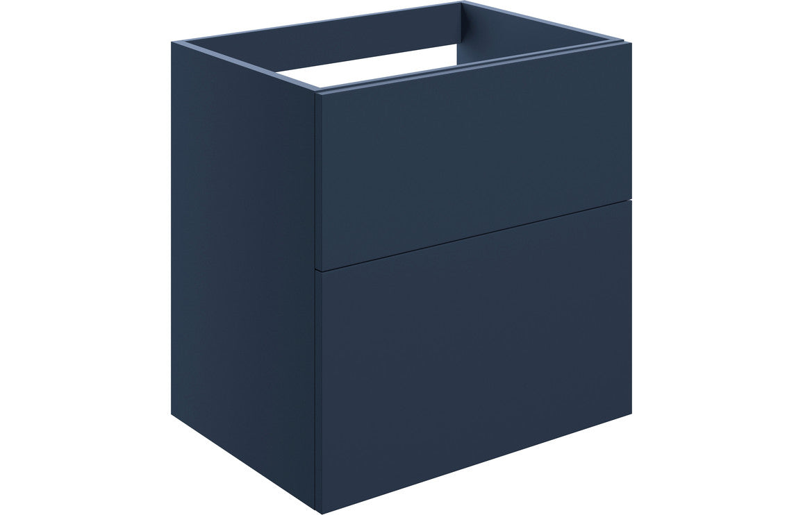 Auvellis Arven 590mm wall-hung twin-drawer modular vanity unit in matt deep blue