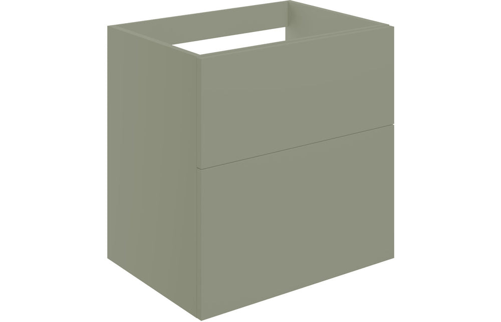 Auvellis Arven 590mm wall-hung twin-drawer modular vanity unit in matt olive green