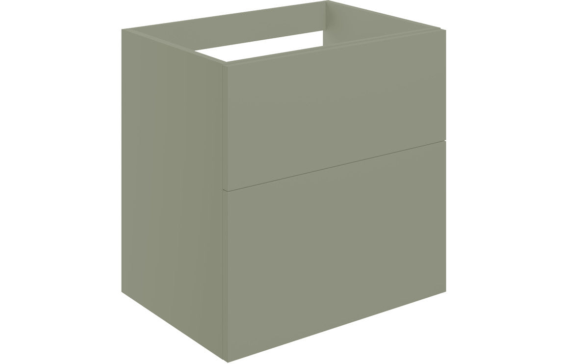 Auvellis Arven 590mm wall-hung twin-drawer modular vanity unit in matt olive green