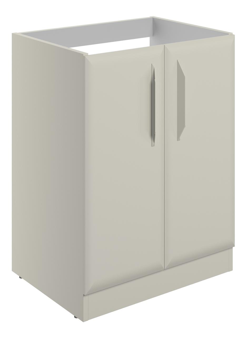 Auvellis Arven 600mm floor-standing 2-door basin unit without top – Matt Latte