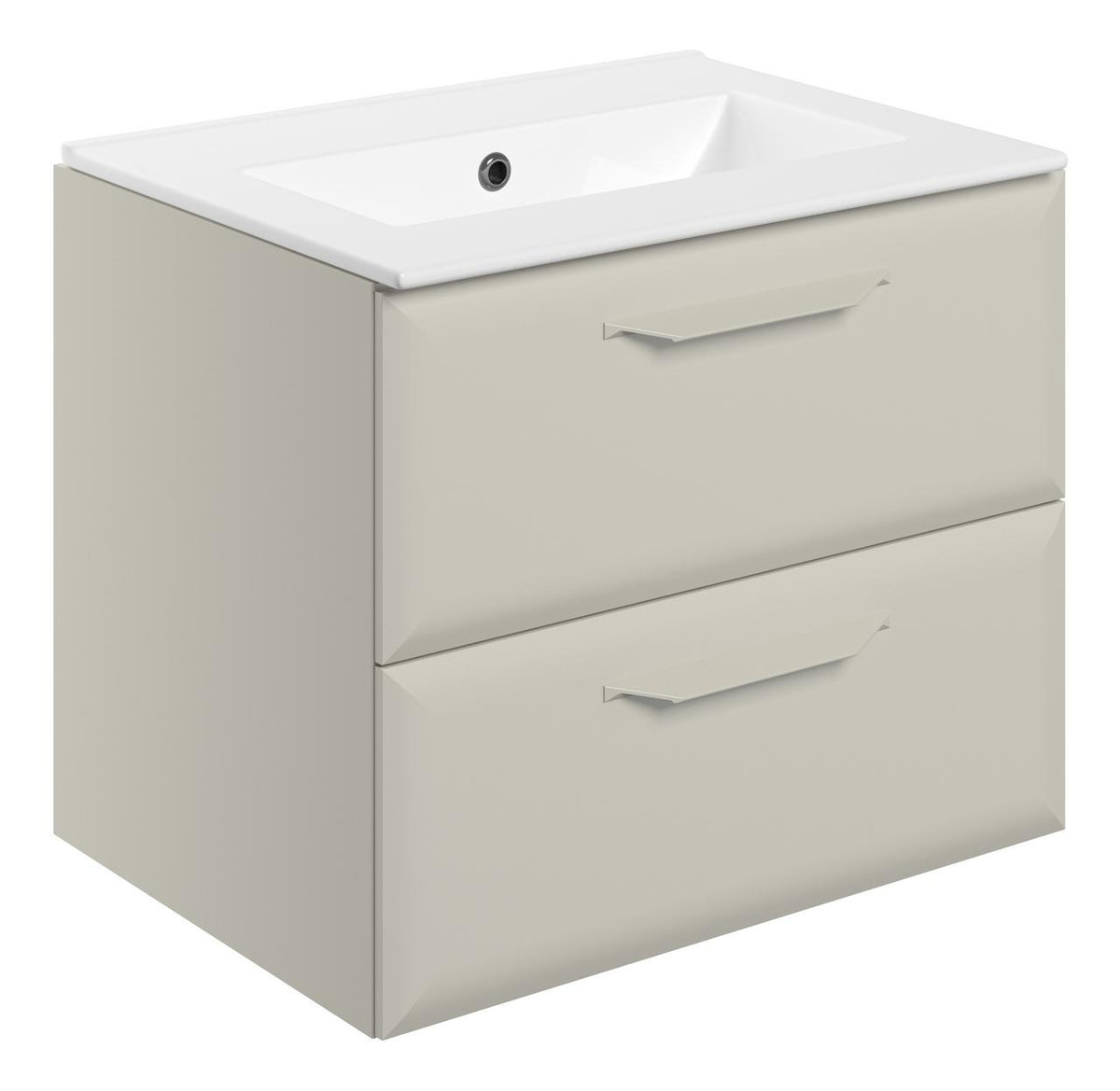 Auvellis Arven 615mm wall-hung vanity with 0-tap-hole basin in Matt Latte