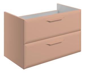 Auvellis Arven 795mm wall-hung 2-drawer basin unit in Matt Apricot
