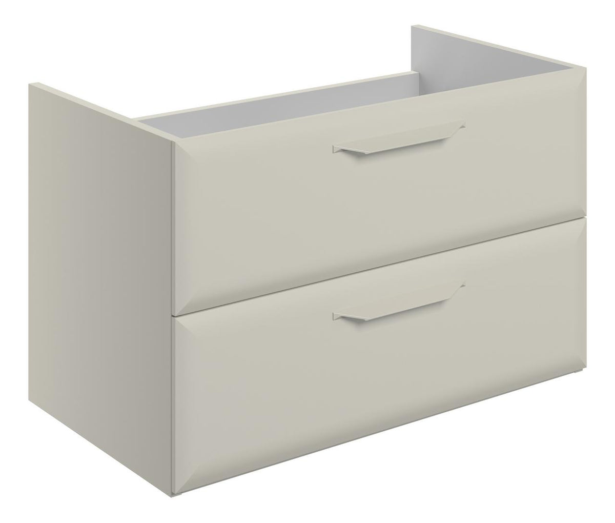 Auvellis Arven 795mm wall-hung 2-drawer basin unit in Matt Latte