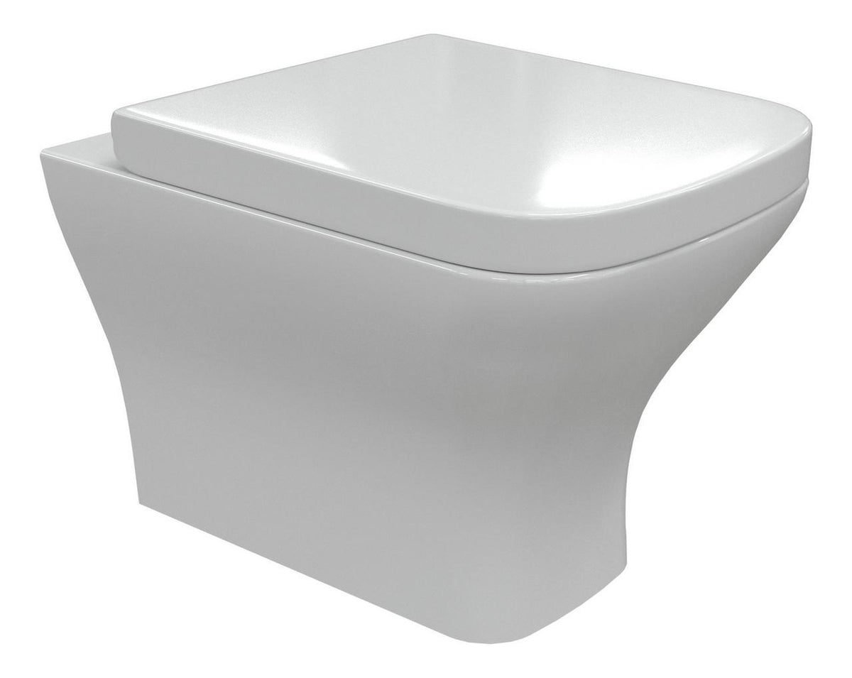Auvellis Arven Rimless Back To Wall Toilet With Wrapover Soft Close Seat – DIPT0036