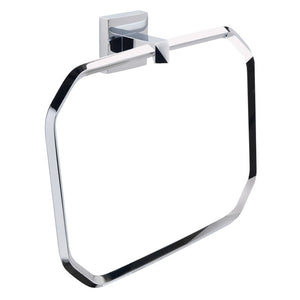 Auvellis Arven chrome and white towel ring
