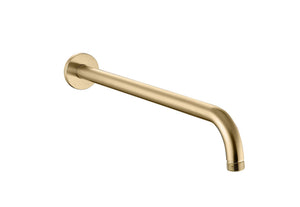 Auvellis Nexara 320mm Round Wall-Mounted Shower Arm – Brushed Brass