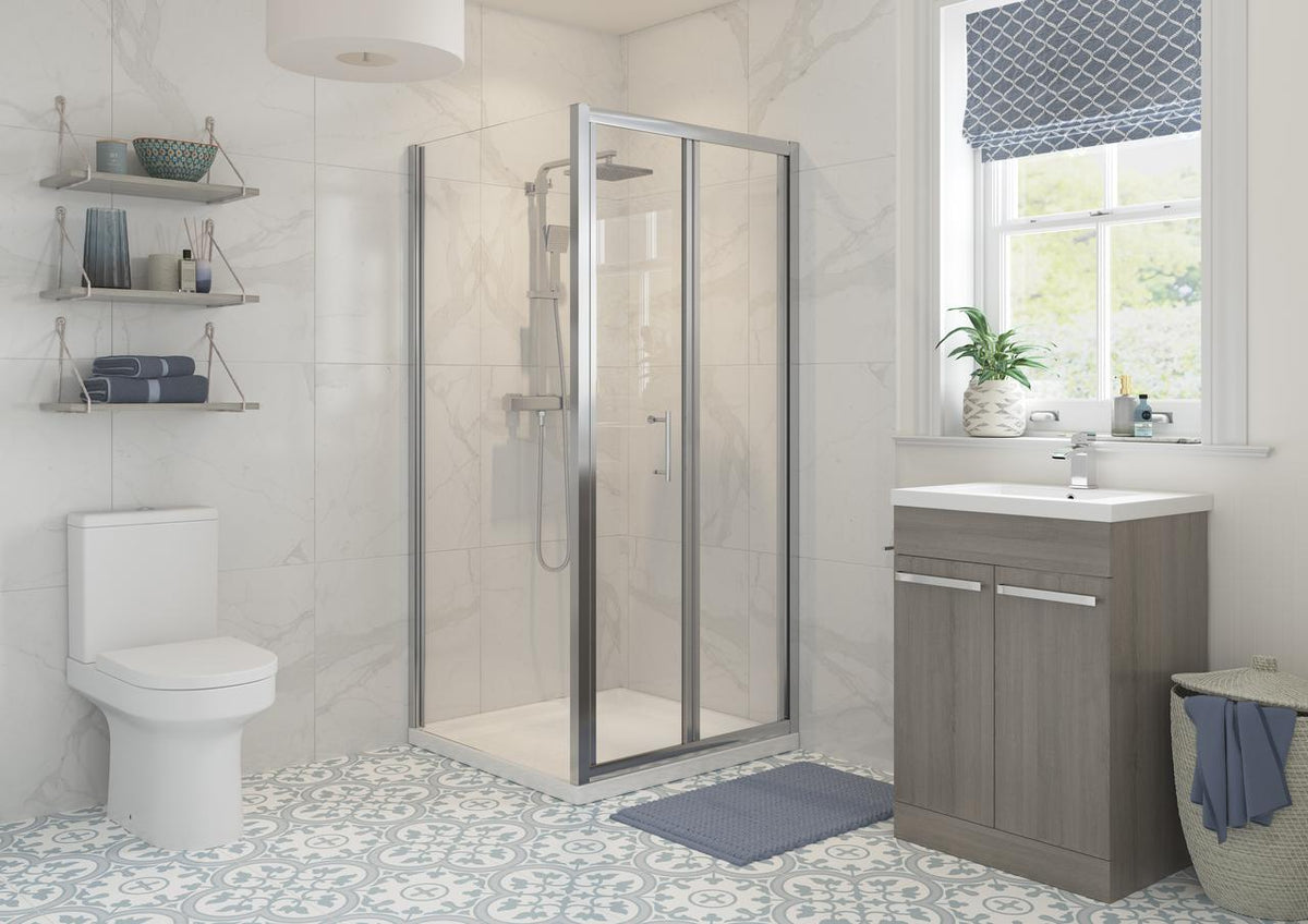 Auvellis Nexara Classix 6mm Shower Side Panel - Chrome – 760mm