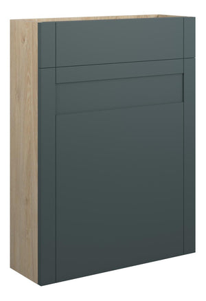 Auvellis Forma 600mm Slim WC Unit – Matt Green Camo with Oak cabinet