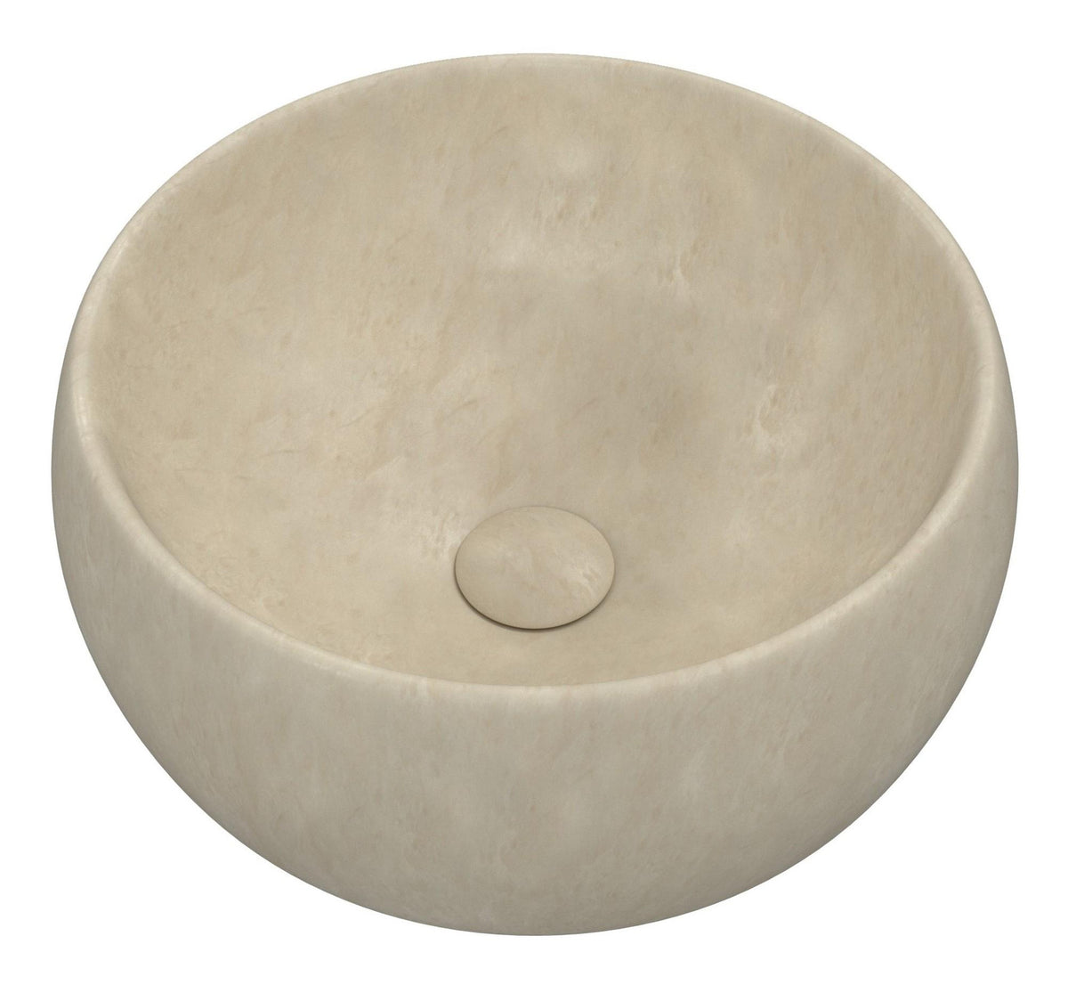 Auvellis Haku 400mm Stone-Effect Countertop Washbasin + Waste product view