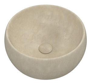 Auvellis Haku 400mm Stone-Effect Countertop Washbasin + Waste product view