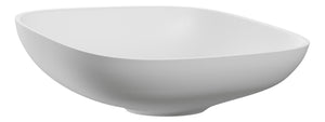 Auvellis Incline 500 x 380mm rectangular white resin countertop washbasin