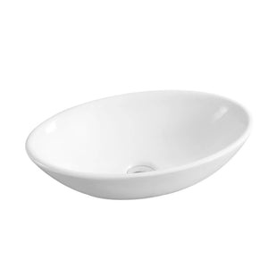 Auvellis Jenna 520mm Oval Countertop Washbasin – White Ceramic – DIPB0116
