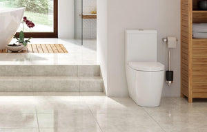 Auvellis Jimi close coupled toilet in a contemporary bathroom