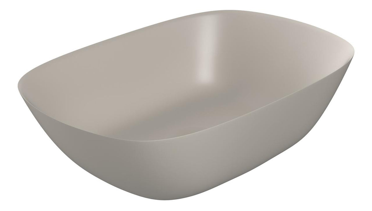 Auvellis Layla 460mm Resin Countertop Washbasin – Matt Latte