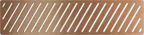 Auvellis linear shower tray waste cover in brushed bronze