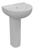 Auvellis Lunero 550mm basin and full pedestal – angled view