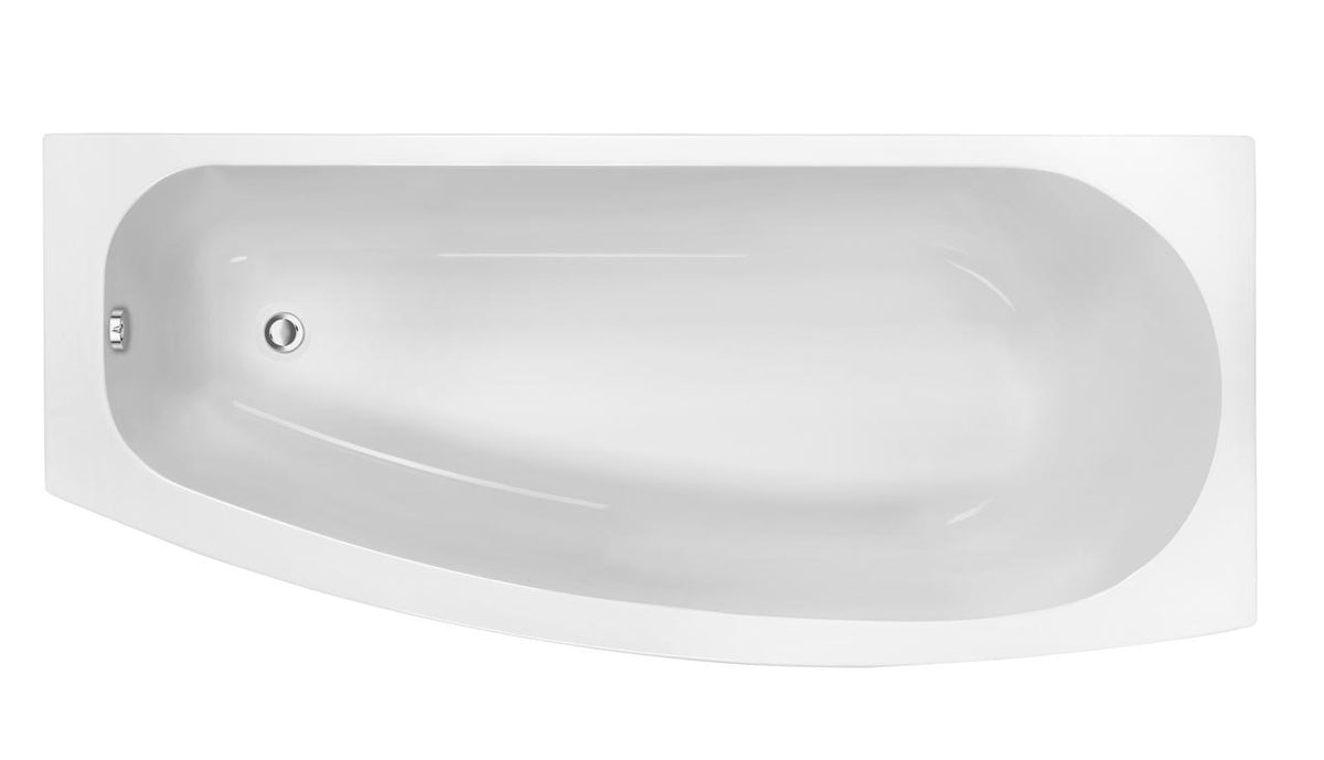 Auvellis Lunero 1700mm space-saver bath – right hand