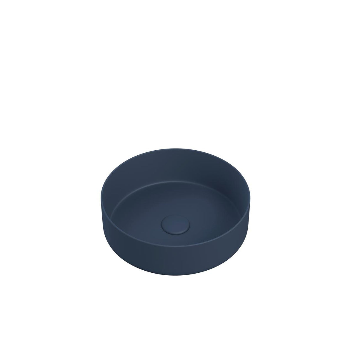 Auvellis Luxey 355mm Round Countertop Washbasin + Waste – Matt Deep Blue