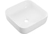 Auvellis Luxey 400mm square countertop washbasin with waste – Matt White