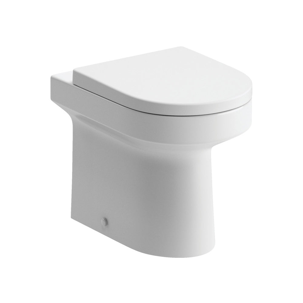 Auvellis Mirelle 515mm rimless back-to-wall toilet with soft-close seat – product view