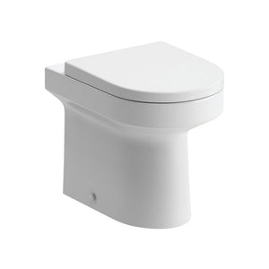 Auvellis Mirelle 515mm rimless back-to-wall toilet with soft-close seat – product view