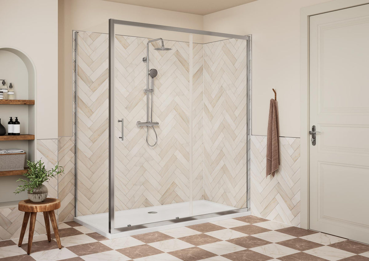 Auvellis Nexara Classix 6mm sliding shower door – Chrome