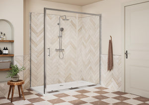 Auvellis Nexara Classix 6mm sliding shower door – Chrome