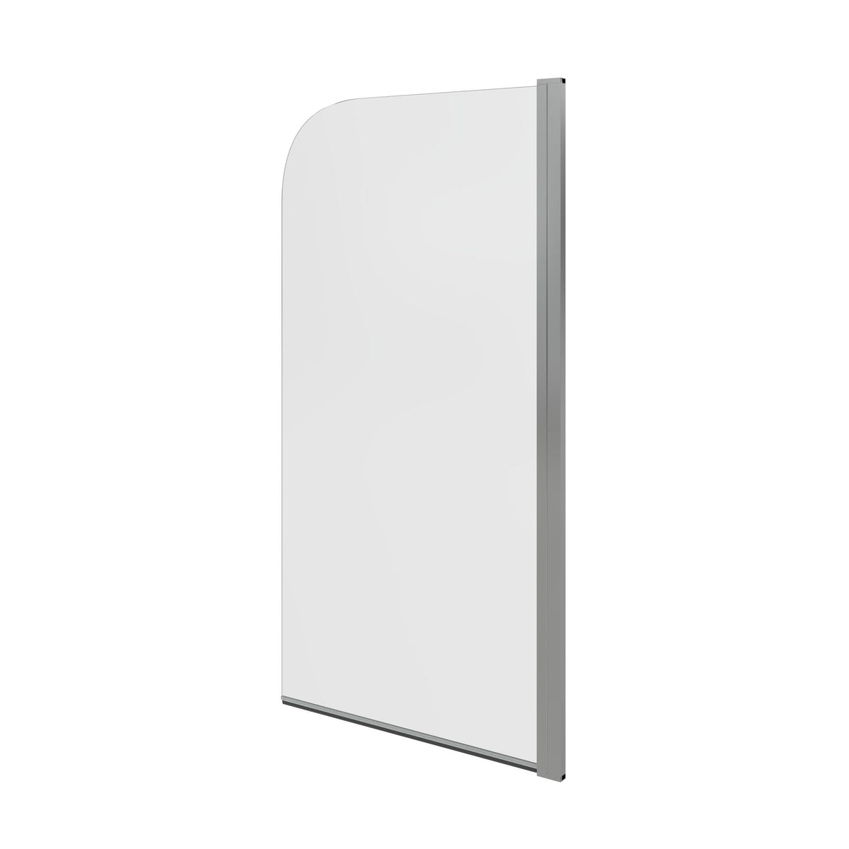 Auvellis Nexara 800 × 1500mm single curved bath screen – angled left view