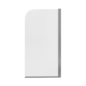 Auvellis Nexara 800 × 1500mm single curved bath screen – front view