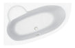 Auvellis Nexara 1500mm offset corner bath – left hand