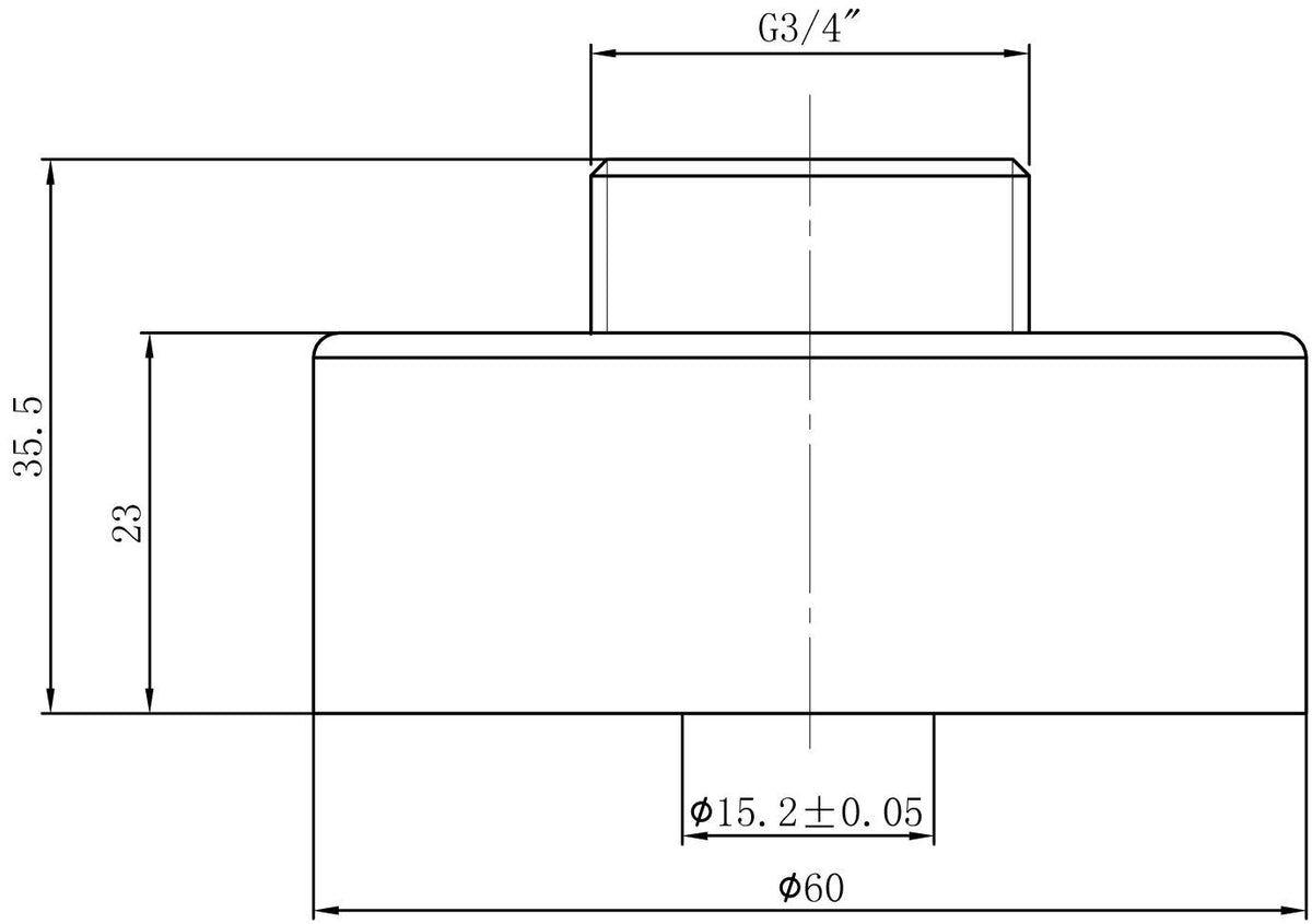 Auvellis Nexara round exposed shower valve fast-fitting kit – technical dimensions