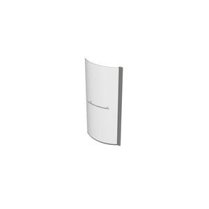 Auvellis P shape bath screen chrome left angle view