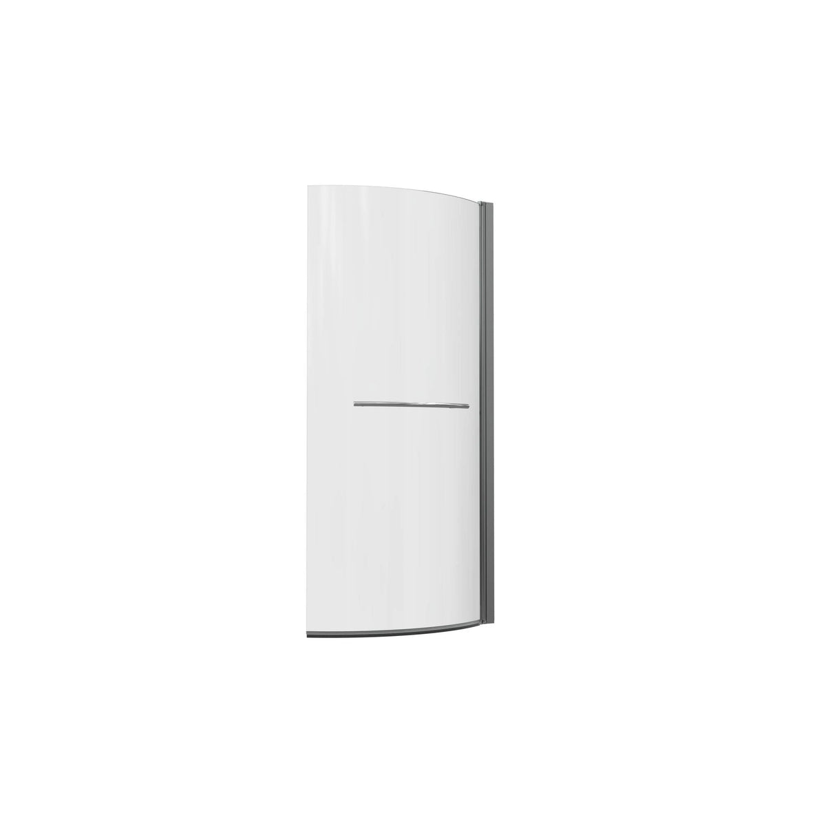 Auvellis P shape bath screen chrome right angle view