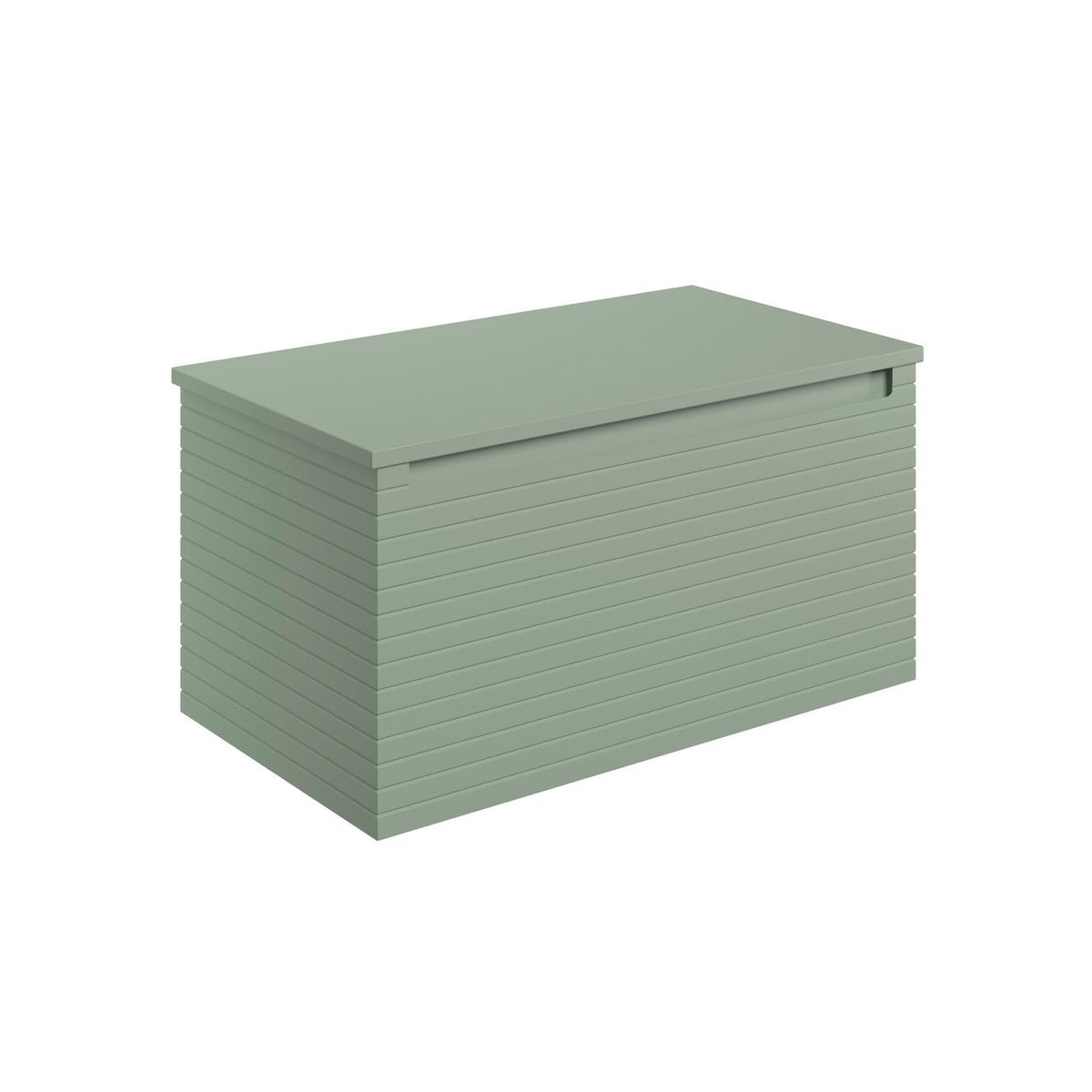 Auvellis Rovane Fluted Wall-Hung 1-Drawer Vanity Unit with Worktop – Matt Willow Green / 810x460mm