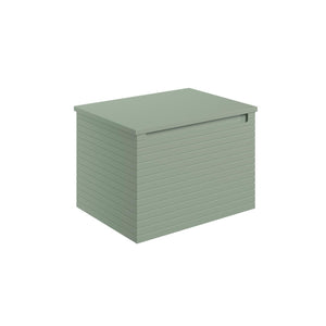 Auvellis Rovane Fluted Wall-Hung 1-Drawer Vanity Unit with Worktop – Matt Willow Green / 610x460mm