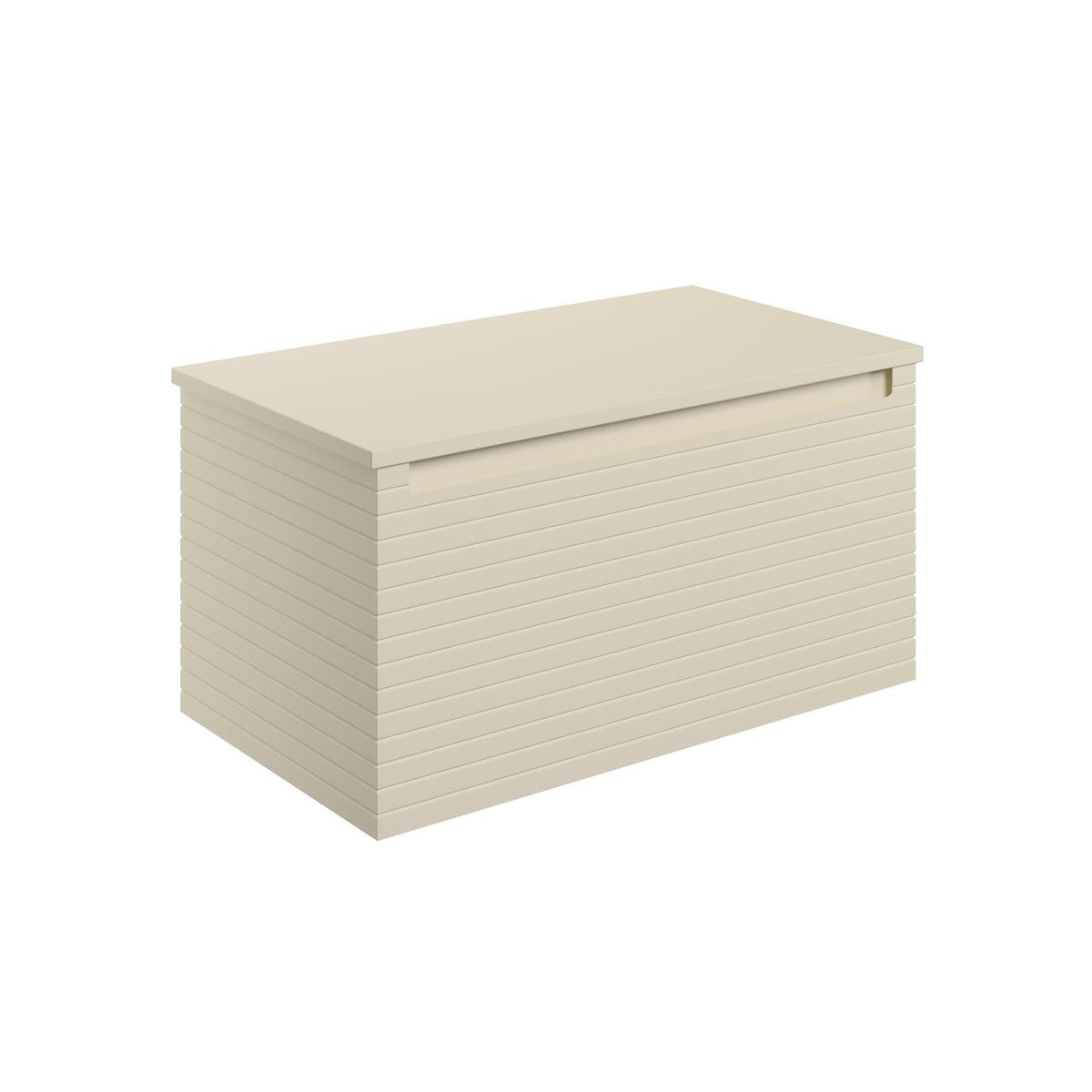Auvellis Rovane Fluted Wall-Hung 1-Drawer Vanity Unit with Worktop – Matt Cotton / 810x460mm