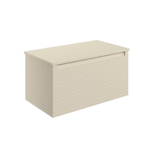 Auvellis Rovane Fluted Wall-Hung 1-Drawer Vanity Unit with Worktop – Matt Cotton / 810x460mm