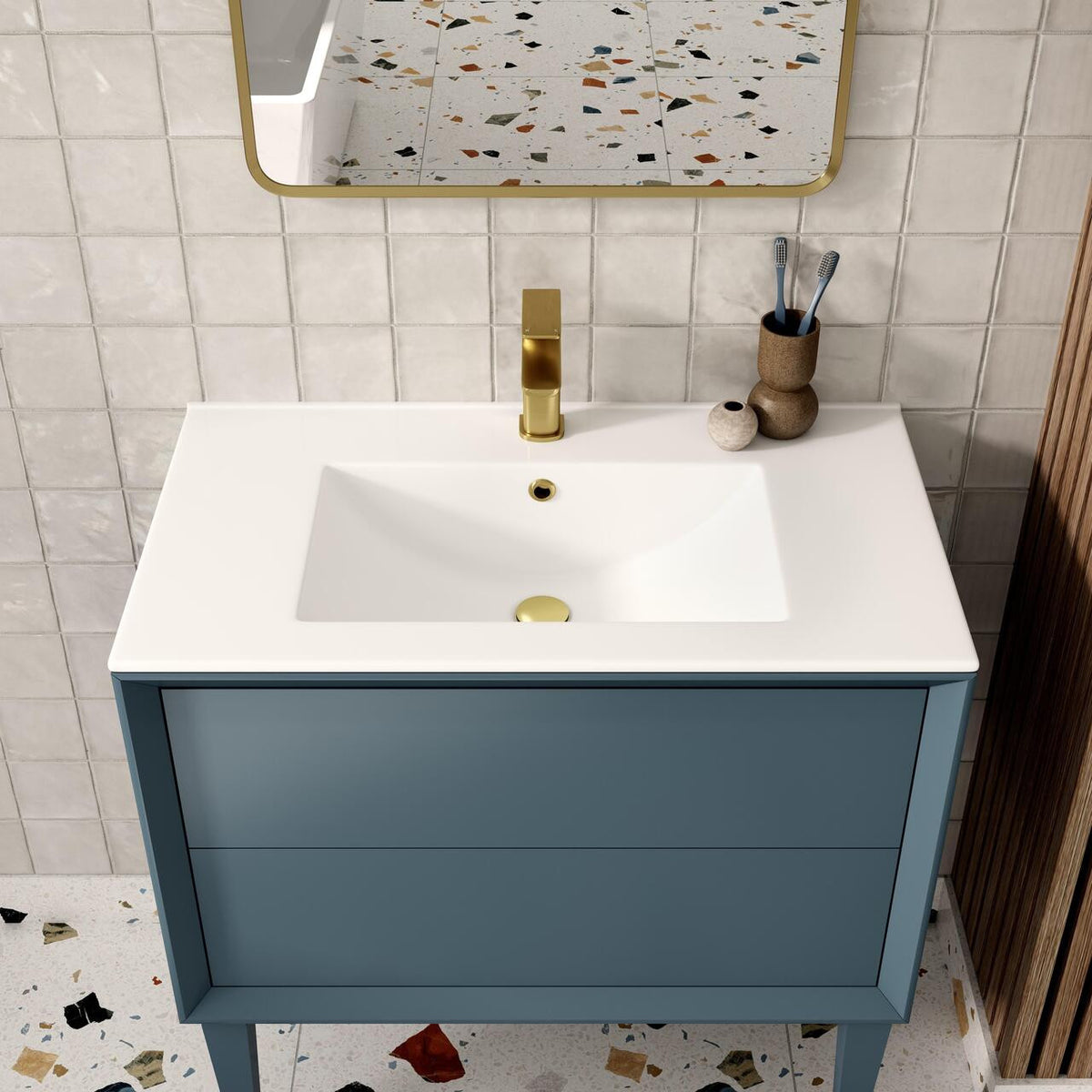 Auvellis Solenne 503mm Floor-Standing WC Unit in a bathroom setting