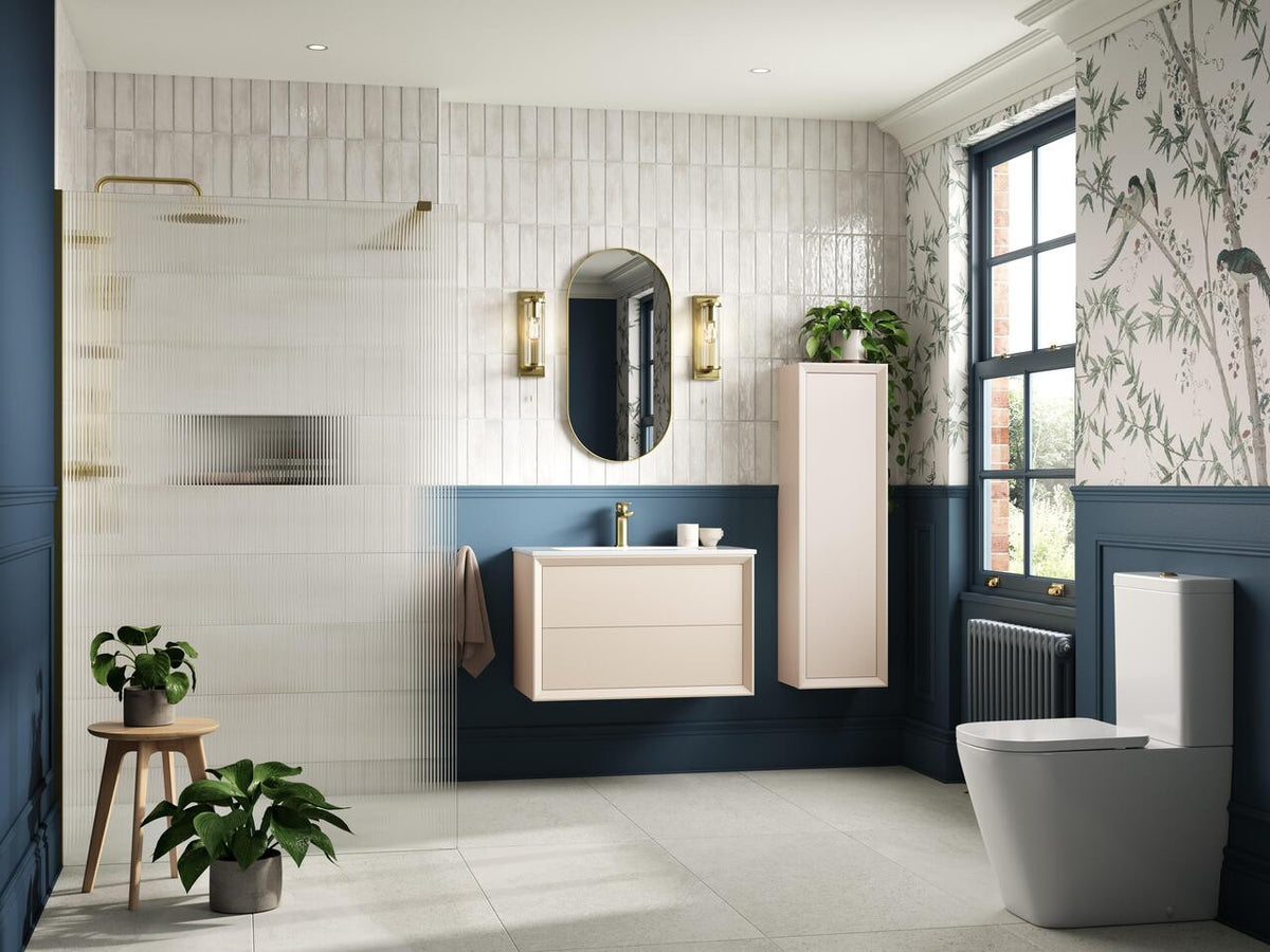 Auvellis Solenne 503mm Floor-Standing WC Unit in a bathroom setting