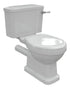 Auvellis Solenne close-coupled comfort-height toilet – acrylic seat with Chrome hinges