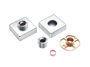 Auvellis square exposed shower valve fast-fitting kit pair