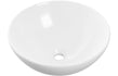 Auvellis Susie 410mm round countertop washbasin – White ceramic