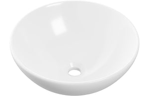 Auvellis Susie 410mm round countertop washbasin – White ceramic