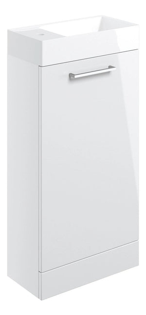 Auvellis Lunero 410mm floor-standing vanity – Gloss White