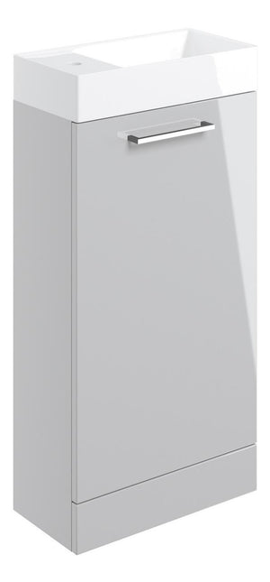 Auvellis Lunero 410mm floor-standing vanity – Gloss Grey