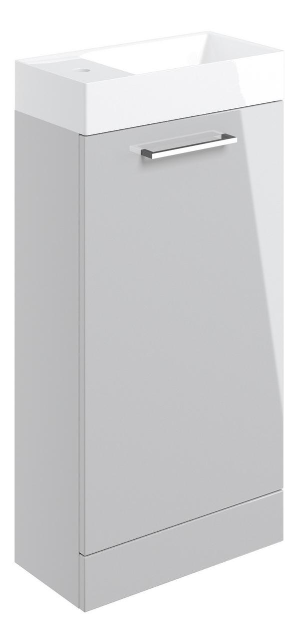 Auvellis Lunero 410mm floor-standing vanity – Gloss Grey