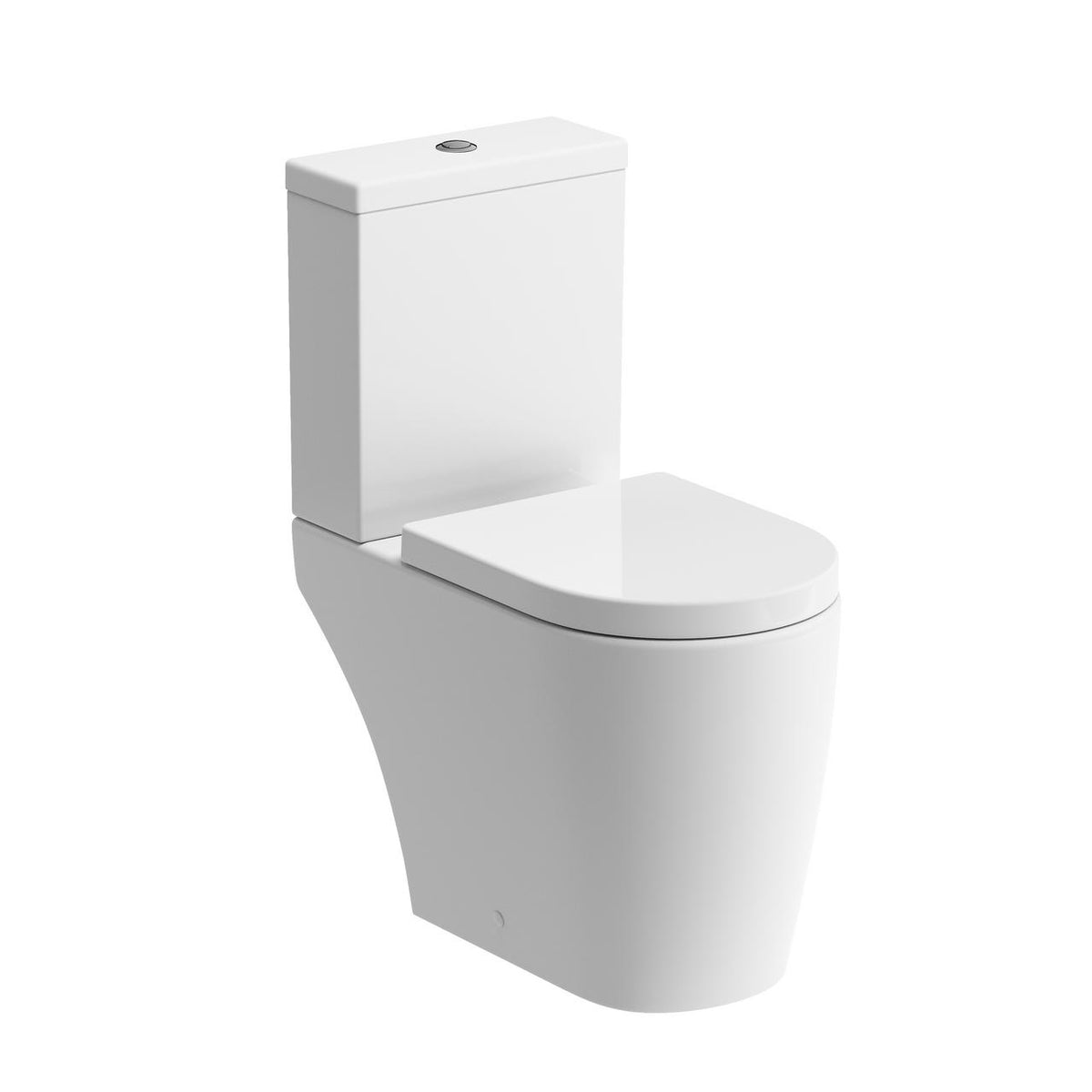 Auvellis Vela Swirlux Short Projection Close Coupled Open Back Toilet With Soft Close Seat – DIPTP0408
