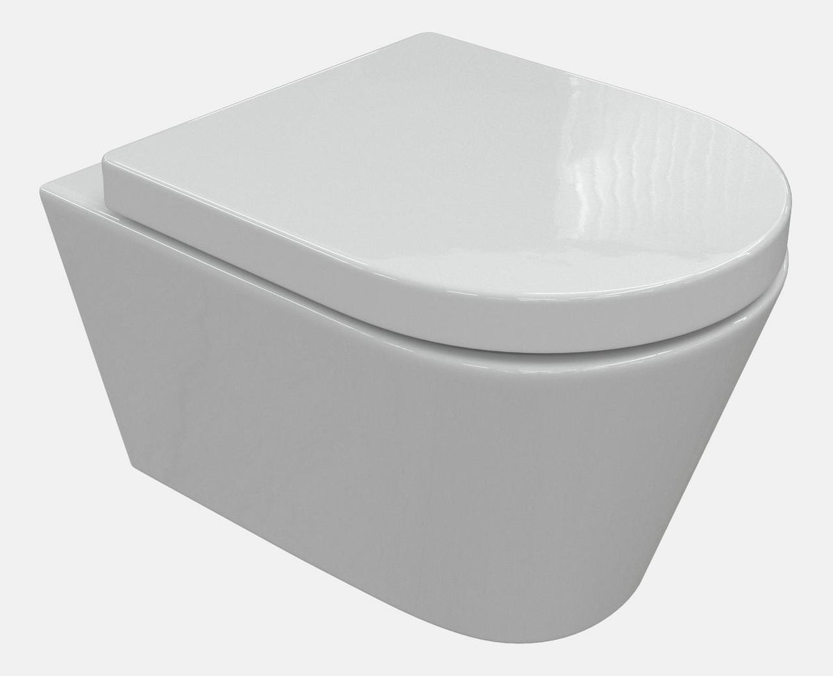 Auvellis Vela Swirlux Short Projection Wall Hung Toilet With Soft Close Seat – DIPTP0414