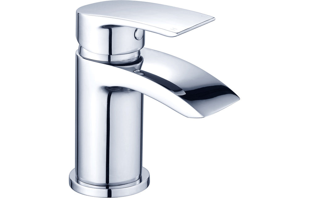 Auvellis Linaro curved cloakroom basin mixer with waste – Chrome