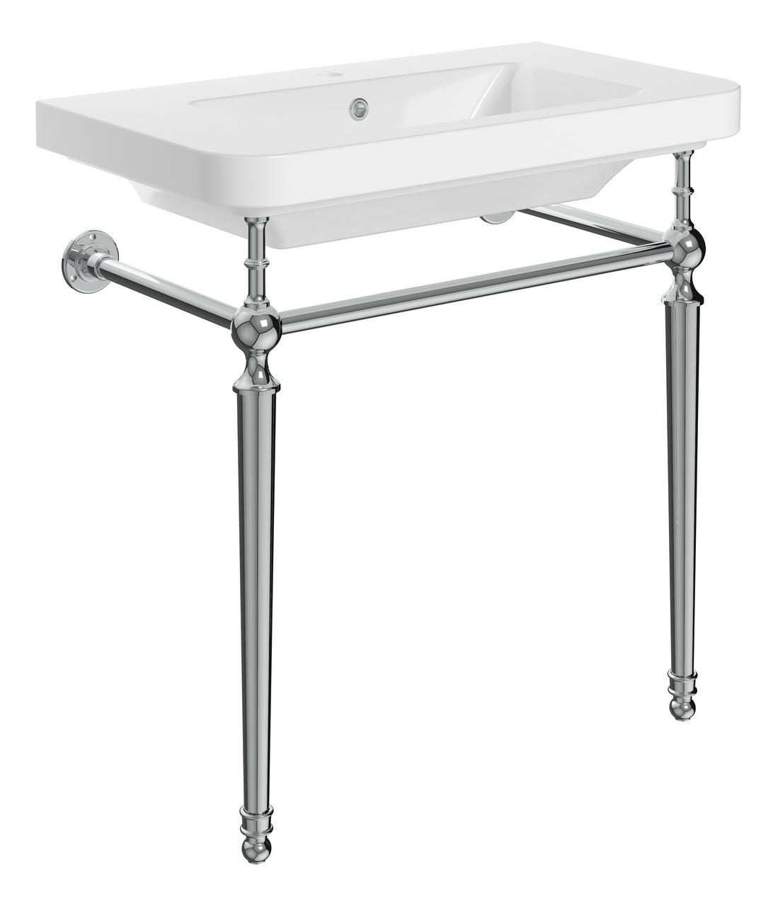 Auvellis Solenne 810mm 1TH Console Basin & Washstand – Chrome